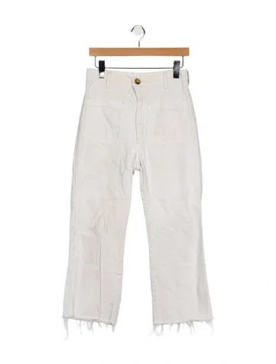 Pre-owned Doen High-rise Straight Leg Jeans In Blue