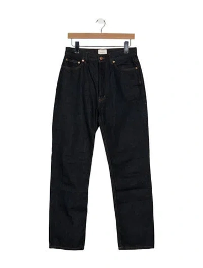 Pre-owned Doen High-rise Straight Leg Jeans In Blue