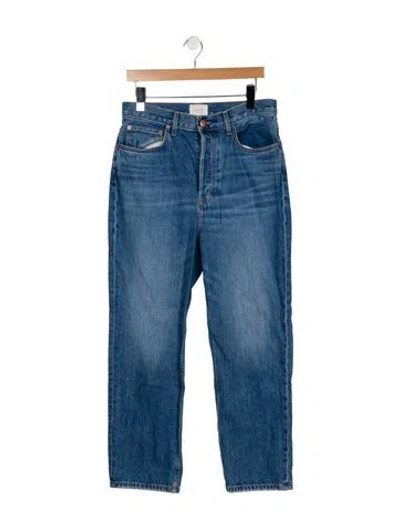 Pre-owned Doen High-rise Straight Leg Jeans In Blue