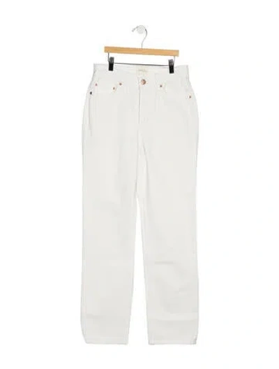 Pre-owned Doen High-rise Straight Leg Jeans In Blue