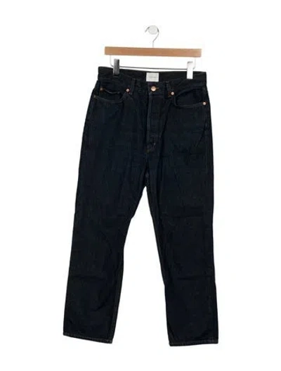 Pre-owned Doen High-rise Straight Leg Jeans In Blue