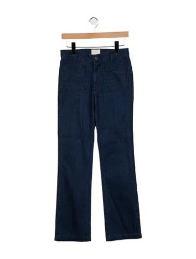Pre-owned Doen High-rise Straight Leg Jeans In Blue
