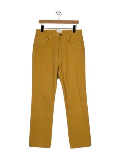 Pre-owned Doen High-rise Straight Leg Jeans In Neutral