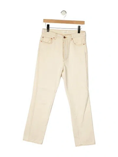 Pre-owned Doen High-rise Straight Leg Jeans In Neutral