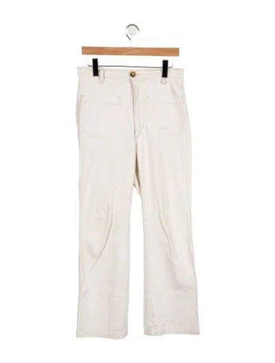 Pre-owned Doen High-rise Straight Leg Jeans In Neutrals