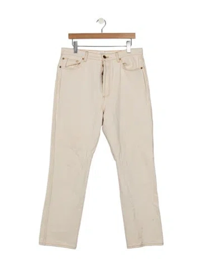 Pre-owned Doen High-rise Straight Leg Jeans In Neutrals