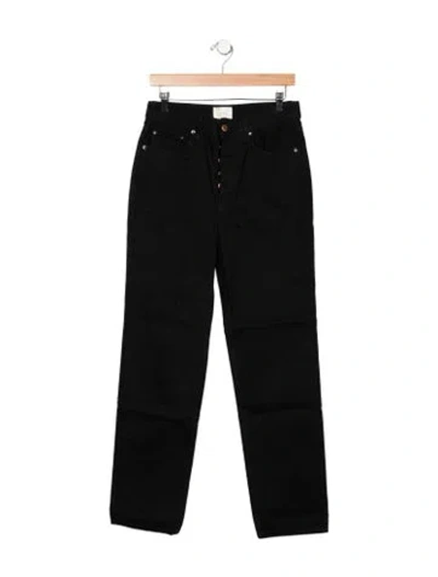 Pre-owned Doen High-rise Straight Leg Jeans W/ Tags In Black