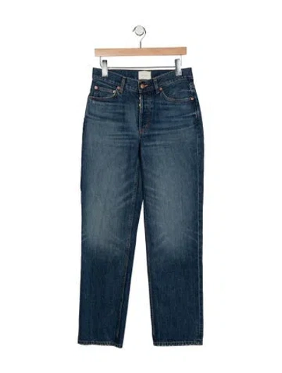 Pre-owned Doen High-rise Straight Leg Jeans W/ Tags In Blue