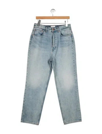 Pre-owned Doen High-rise Straight Leg Jeans W/ Tags In Blue