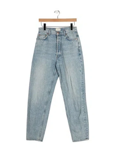 Pre-owned Doen High-rise Straight Leg Jeans W/ Tags In Blue