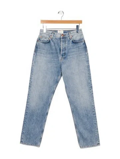 Pre-owned Doen High-rise Straight Leg Jeans W/ Tags In Blue