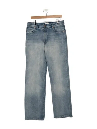 Pre-owned Doen High-rise Straight Leg Jeans W/ Tags In Blue