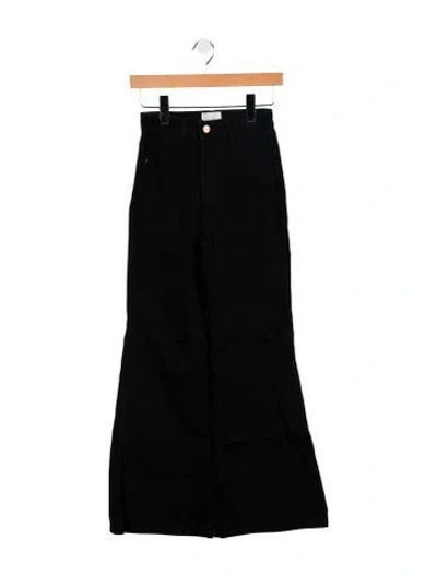 Pre-owned Doen High-rise Wide Leg Jeans In Black