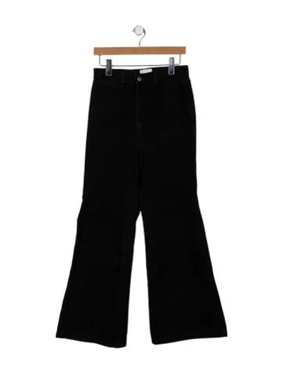 Pre-owned Doen High-rise Wide Leg Jeans In Black