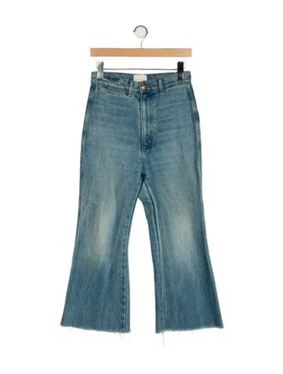 Pre-owned Doen High-rise Wide Leg Jeans In Blue