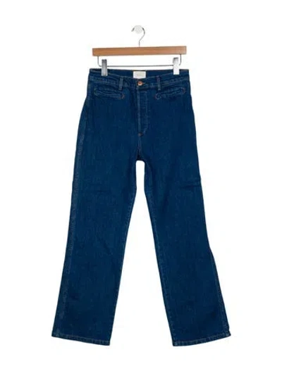 Pre-owned Doen High-rise Wide Leg Jeans In Blue
