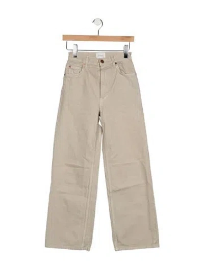 Pre-owned Doen High-rise Wide Leg Jeans In Gray