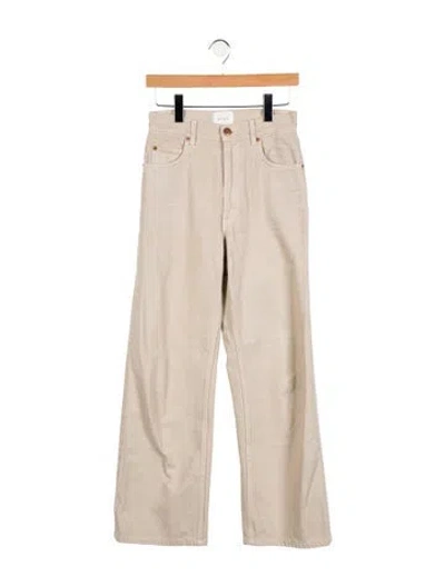 Pre-owned Doen High-rise Wide Leg Jeans In Neutral