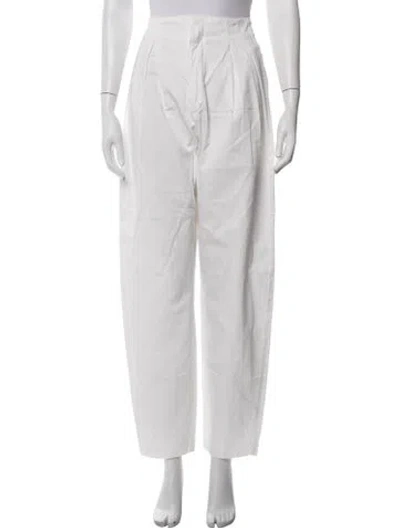 Pre-owned Doen High-rise Wide Leg Jeans In White