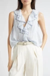 Doen Dôen Hilda Pintucked Sleeveless Organic Cotton Top