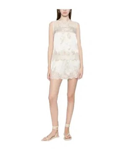 Doen Iona Lace-trim Mini Shorts In White