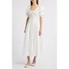 Doen Dôen Ischia Convertible Organic Cotton Maxi Dress In Salt