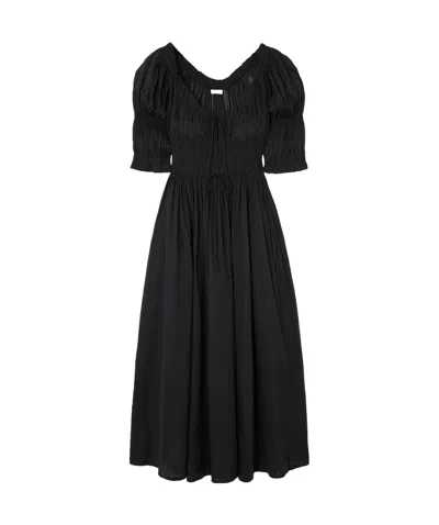 Doen Ischia Midi Dress In Black