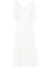 Doen Ischia Midi Dress In Weiss