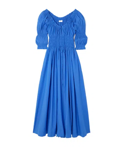 Doen Ischia Pleated Dress In Blue