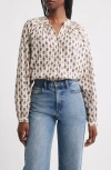 Doen Dôen Julienne Paisley Print Organic Cotton Button-up Shirt In Multi