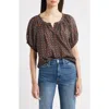 Doen June Gathered Floral-print Organic Cotton-voile Blouse In Multi