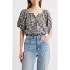 Doen Dôen June Top In Noir Greta Gingham