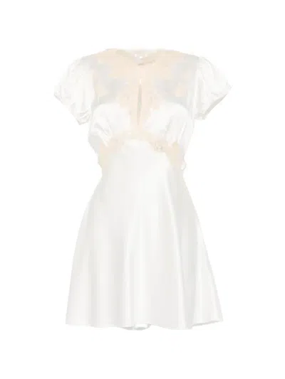 Doen Junia Lace-trim Mini Dress In White