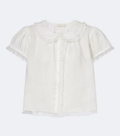 Doen Dôen Karina Scalloped Ramie Blouse In White