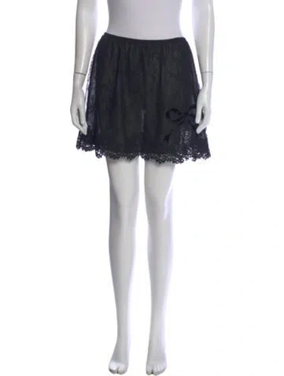 Pre-owned Doen Lace Pattern Mini Skirt