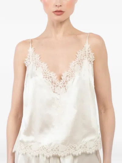 Doen Lace-detail V-neck Top In Multi