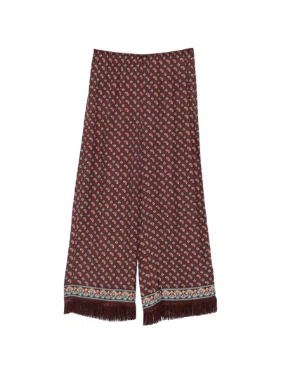 Doen Lavona Paisley-print Trousers In Brown