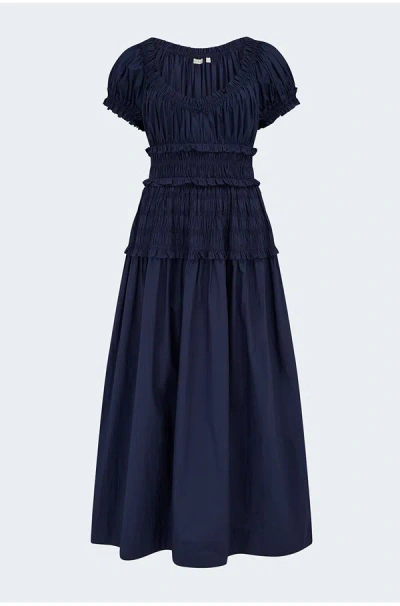 Doen Leanne Dress In Adriatic In Blue