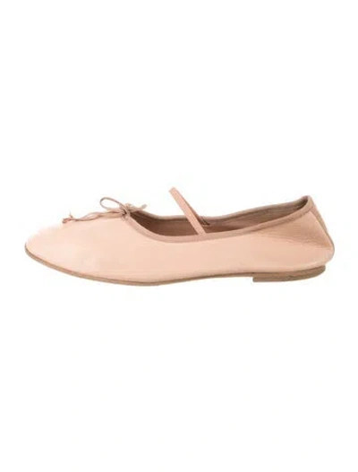 Pre-owned Doen Leather Ballet Flats In Neutrals