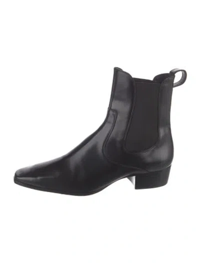 Pre-owned Doen Leather Chelsea Boots In Black