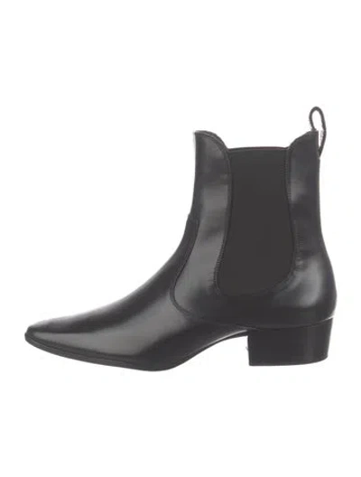 Pre-owned Doen Leather Chelsea Boots In Black