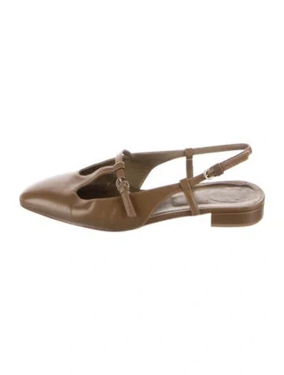 Pre-owned Doen Leather Flats In Brown