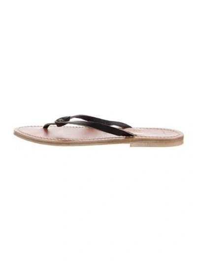 Pre-owned Doen Leather Flip Flops In Multi