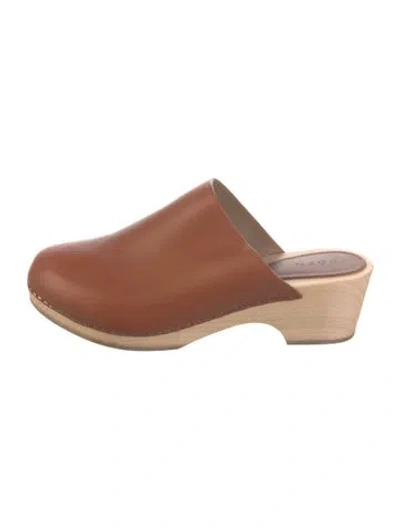 Pre-owned Doen Leather Mules In Brown
