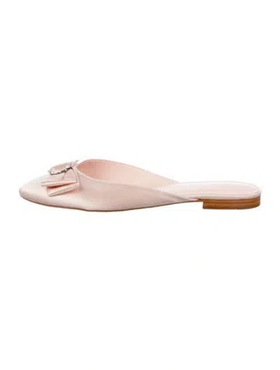 Pre-owned Doen Leather Mules In Pink