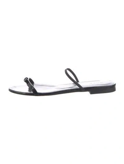 Pre-owned Doen Leather Sandals In Black