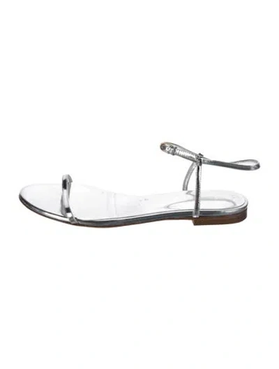 Pre-owned Doen Leather Sandals In Silver