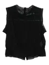 Doen Lilibet Lace-trimmed Sleeveless Top In Black