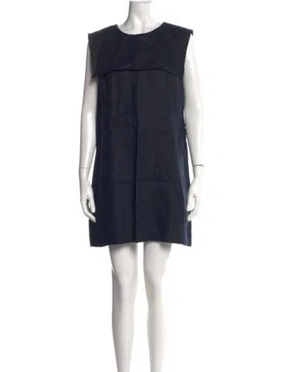 Pre-owned Doen Linen Mini Dress In Black