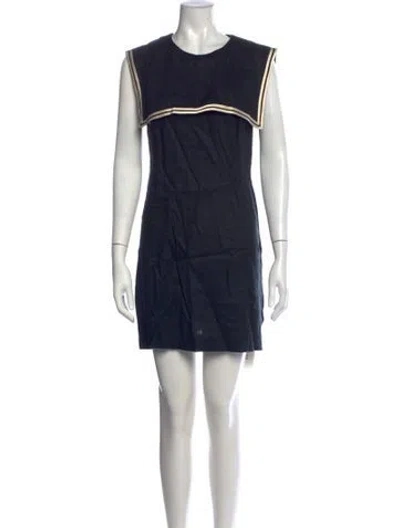 Pre-owned Doen Linen Mini Dress In Black